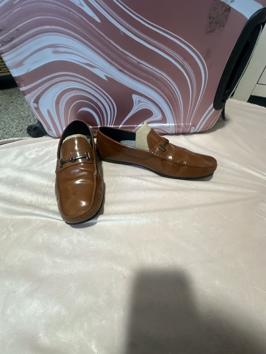 Tods Brown Leather Doppia T Fine City Gommino Driving Men's Loafers Size 12